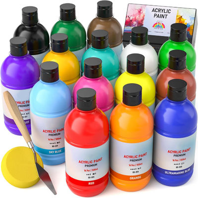 25 couleurs grand ensemble peinture acrylique non toxique Art fournitures de peinture pour les artistes débutants
